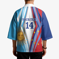 Custom Argentina and Cabo Verde Football 2026 Kimono La Albiceleste Tubaroes Azuis Together