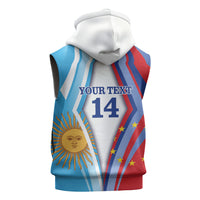 Custom Argentina and Cabo Verde Football 2026 Sleeveless Hoodie La Albiceleste Tubaroes Azuis Together