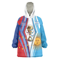 Custom Argentina and Cabo Verde Football 2026 Wearable Blanket Hoodie La Albiceleste Tubaroes Azuis Together