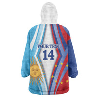 Custom Argentina and Cabo Verde Football 2026 Wearable Blanket Hoodie La Albiceleste Tubaroes Azuis Together