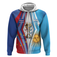 Custom Argentina and Cabo Verde Football 2026 Zip Hoodie La Albiceleste Tubaroes Azuis Together