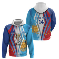 Custom Argentina and Cabo Verde Football 2026 Zip Hoodie La Albiceleste Tubaroes Azuis Together