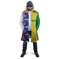 Custom Brazil and Japan Football 2026 Cloak Selecao Samurai Blue Together