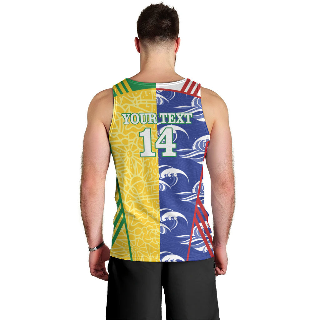 Custom Brazil and Japan Football 2026 Men Tank Top Selecao Samurai Blue Together