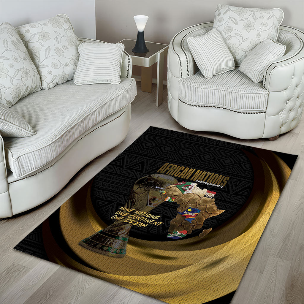 African Nations 2026 World Football Area Rug We All Make History