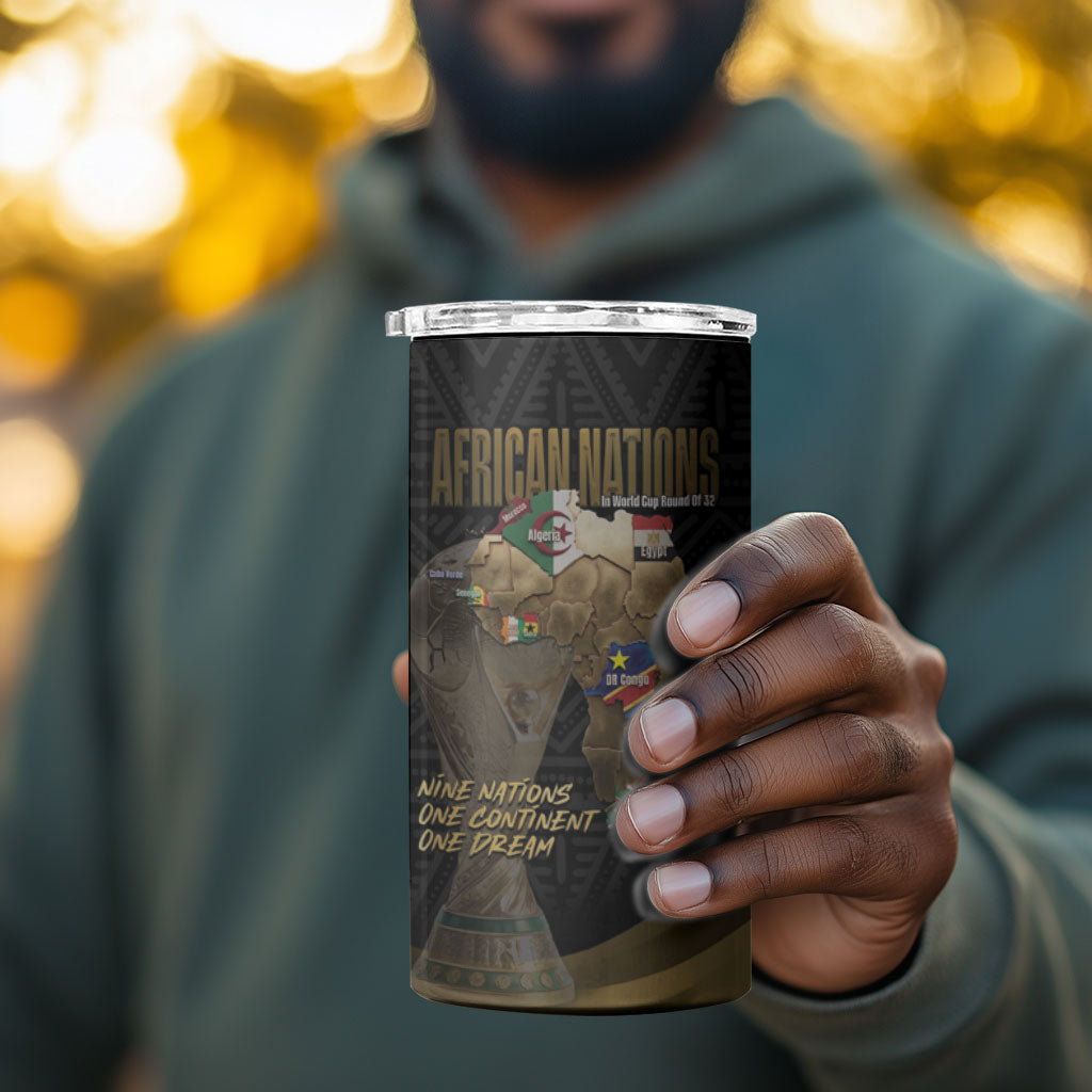 African Nations 2026 World Football Custom 4 in 1 Can Cooler Tumbler We All Make History