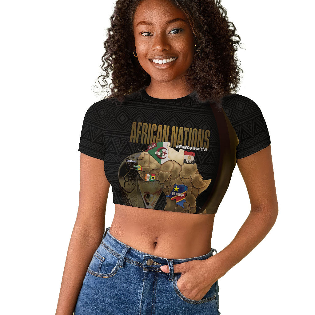 African Nations 2026 World Football Custom Raglan Cropped T shirt We All Make History