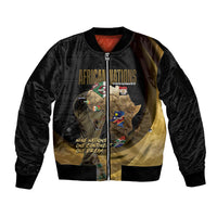 African Nations 2026 World Football Custom Sleeve Zip Bomber Jacket We All Make History