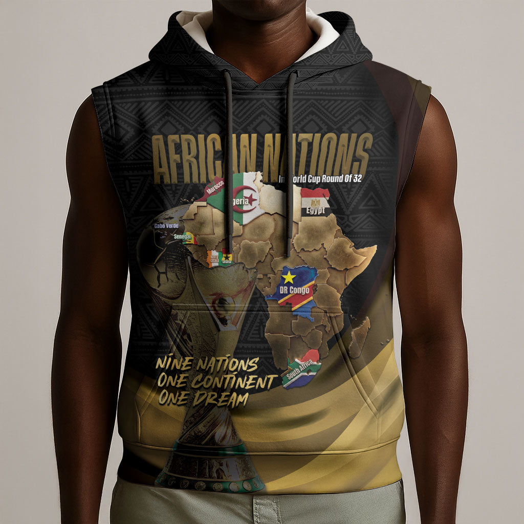 African Nations 2026 World Football Custom Sleeveless Hoodie We All Make History