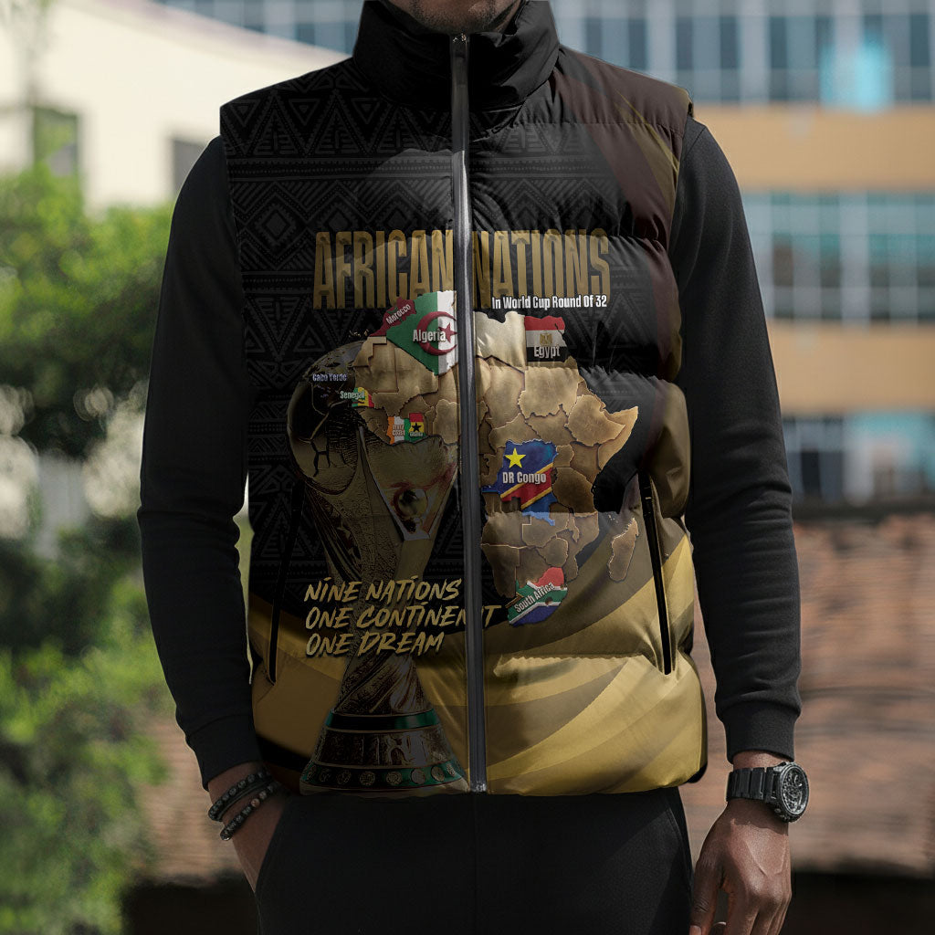 African Nations 2026 World Football Custom Sleeveless Puffer Jacket We All Make History