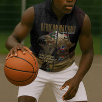 African Nations 2026 World Football Custom Sleeveless Zip Hoodie We All Make History