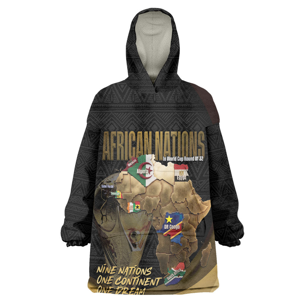 African Nations 2026 World Football Custom Wearable Blanket Hoodie We All Make History