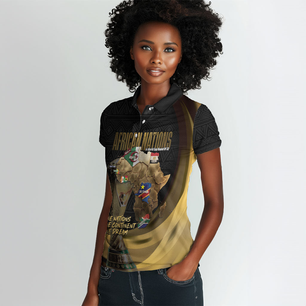 African Nations 2026 World Football Custom Women Polo Shirt We All Make History