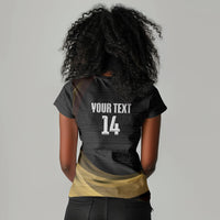 African Nations 2026 World Football Custom Women V-Neck T-Shirt We All Make History
