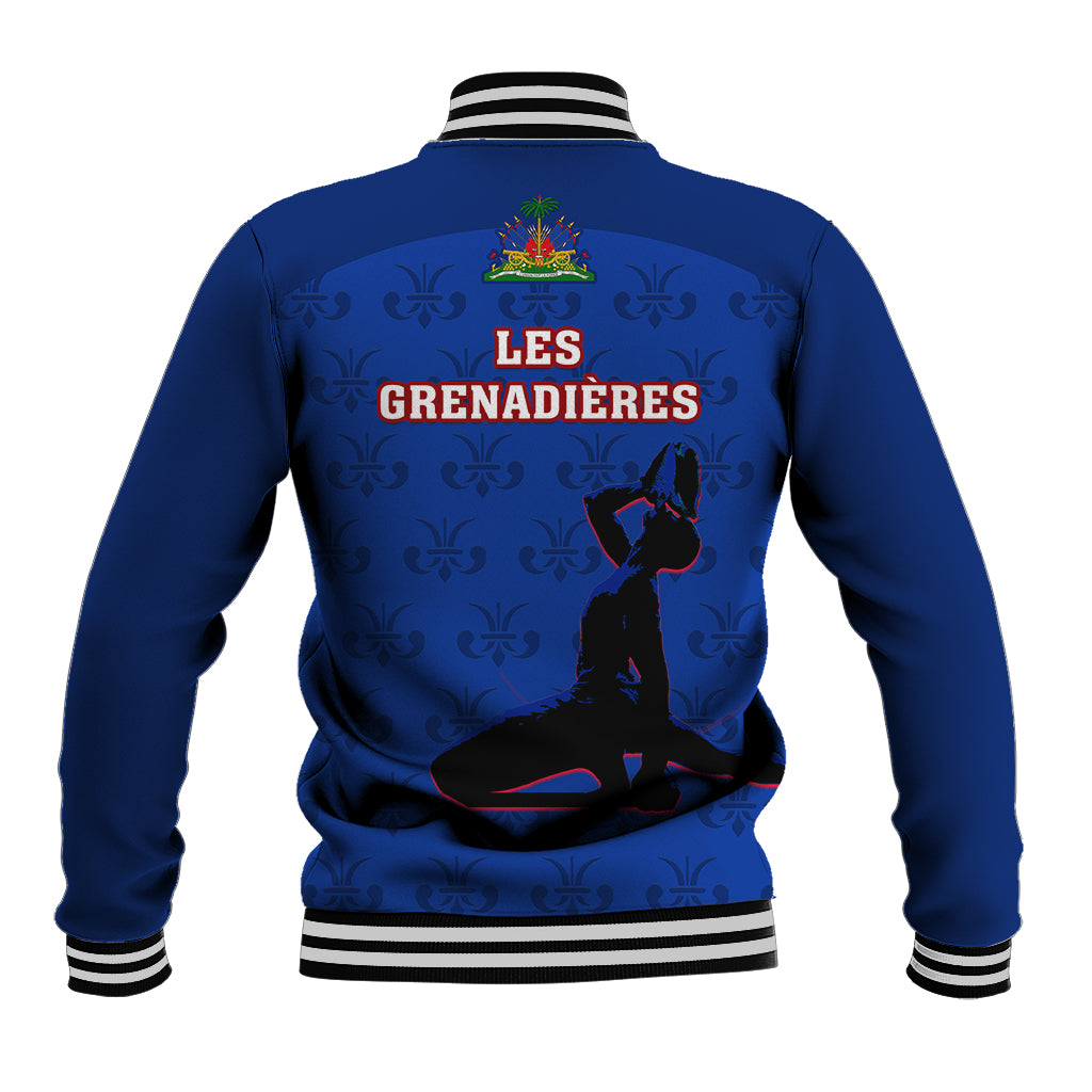 Haiti Football Baseball Jacket Les Grenadieres 2023 World Cup Blue Version - Wonder Print Shop