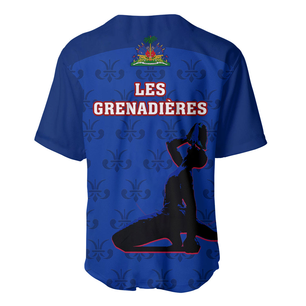 Haiti Football Baseball Jersey Les Grenadieres 2023 World Cup Blue Version - Wonder Print Shop