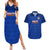 Haiti Football Couples Matching Summer Maxi Dress and Hawaiian Shirt Les Grenadieres 2023 World Cup Blue Version - Wonder Print Shop