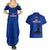 Haiti Football Couples Matching Summer Maxi Dress and Hawaiian Shirt Les Grenadieres 2023 World Cup Blue Version - Wonder Print Shop