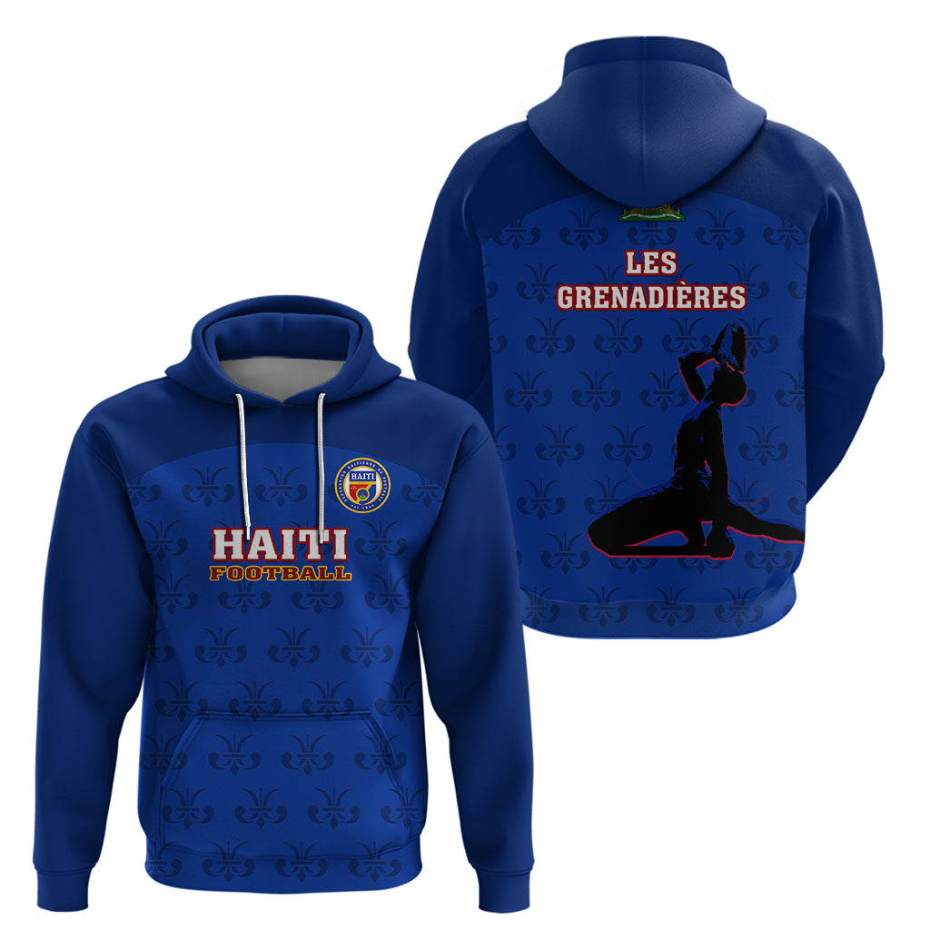 Haiti Football Hoodie Les Grenadieres 2023 World Cup Blue Version - Wonder Print Shop