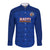 Haiti Football Long Sleeve Button Shirt Les Grenadieres 2023 World Cup Blue Version - Wonder Print Shop
