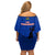 Haiti Football Off Shoulder Short Dress Les Grenadieres 2023 World Cup Blue Version - Wonder Print Shop