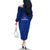 Haiti Football Off The Shoulder Long Sleeve Dress Les Grenadieres 2023 World Cup Blue Version - Wonder Print Shop