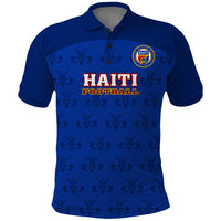 Haiti Football Polo Shirt Les Grenadieres 2023 World Cup Blue Version - Wonder Print Shop