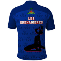 Haiti Football Polo Shirt Les Grenadieres 2023 World Cup Blue Version - Wonder Print Shop