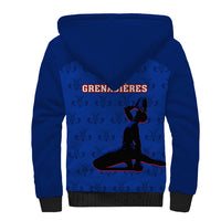 Haiti Football Sherpa Hoodie Les Grenadieres 2023 World Cup Blue Version - Wonder Print Shop