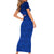 Haiti Football Short Sleeve Bodycon Dress Les Grenadieres 2023 World Cup Blue Version - Wonder Print Shop