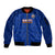 Haiti Football Sleeve Zip Bomber Jacket Les Grenadieres 2023 World Cup Blue Version - Wonder Print Shop