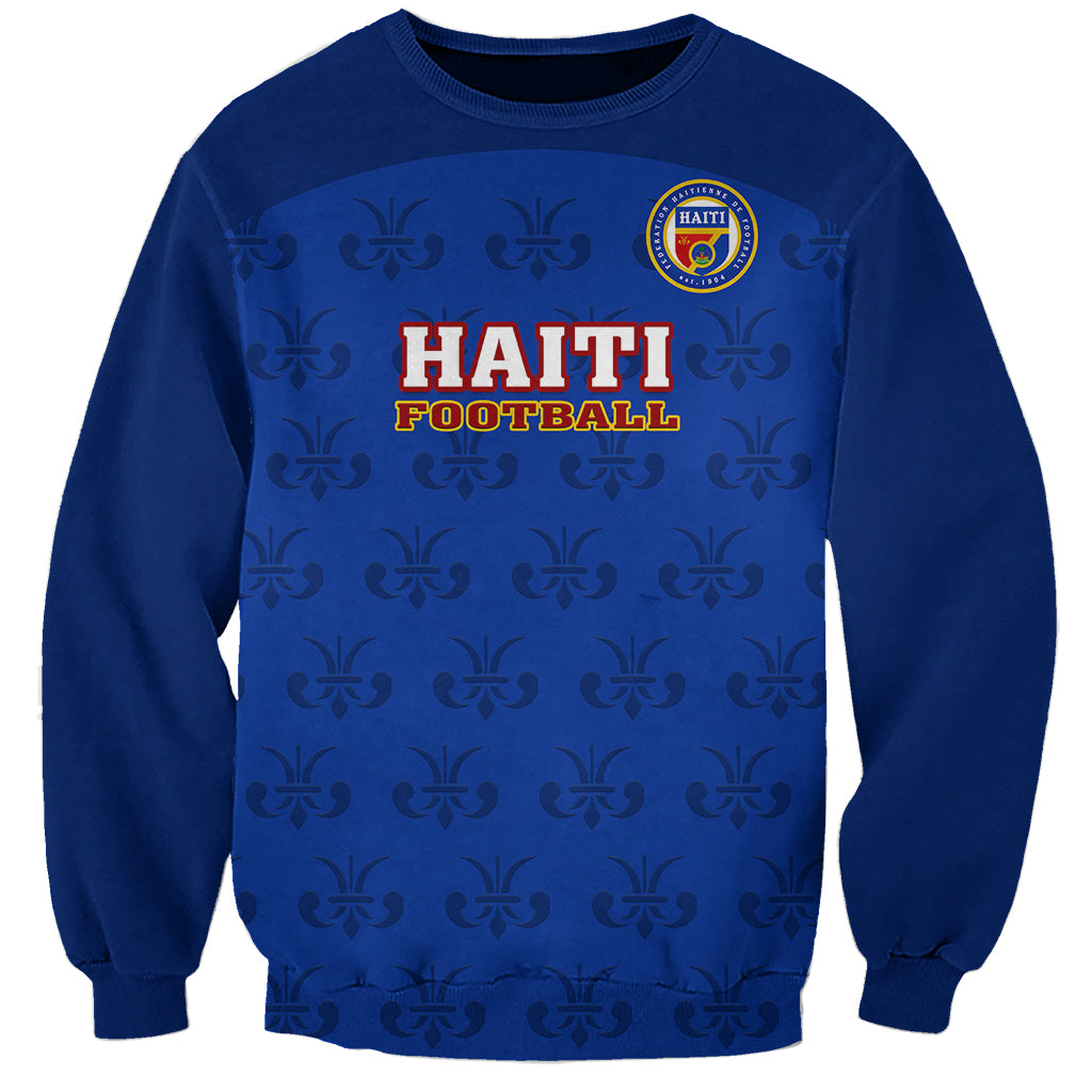 Haiti Football Sweatshirt Les Grenadieres 2023 World Cup Blue Version - Wonder Print Shop