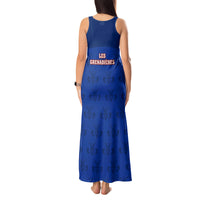 Haiti Football Tank Maxi Dress Les Grenadieres 2023 World Cup Blue Version - Wonder Print Shop