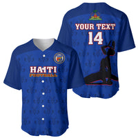 Custom Haiti Football Baseball Jersey Les Grenadieres 2023 World Cup Blue Version - Wonder Print Shop