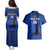 Custom Haiti Football Couples Matching Puletasi Dress and Hawaiian Shirt Les Grenadieres 2023 World Cup Blue Version - Wonder Print Shop