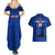 Custom Haiti Football Couples Matching Summer Maxi Dress and Hawaiian Shirt Les Grenadieres 2023 World Cup Blue Version - Wonder Print Shop