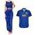 Custom Haiti Football Couples Matching Tank Maxi Dress And Hawaiian Shirt Les Grenadieres 2023 World Cup Blue Version - Wonder Print Shop