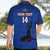 Custom Haiti Football Hawaiian Shirt Les Grenadieres 2023 World Cup Blue Version - Wonder Print Shop