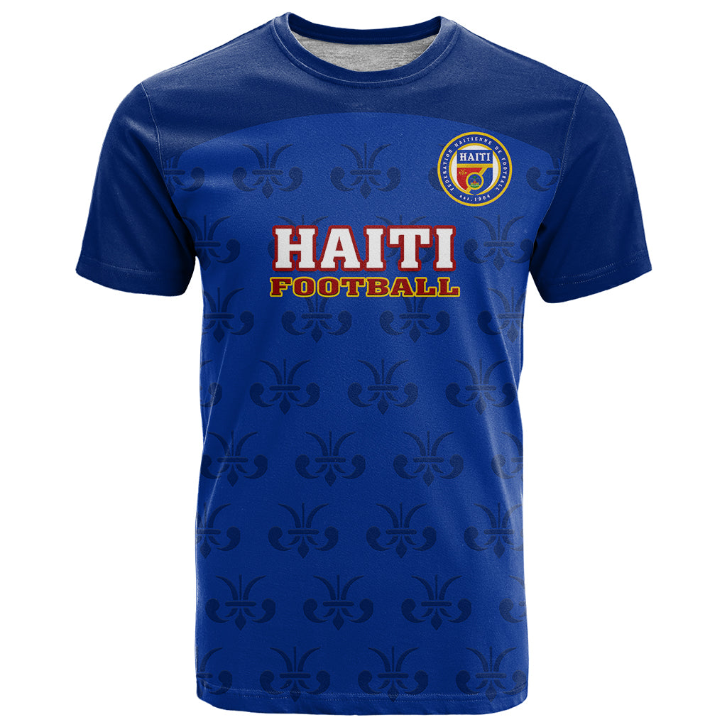 Custom Haiti Football T Shirt Les Grenadieres 2023 World Cup Blue Version - Wonder Print Shop