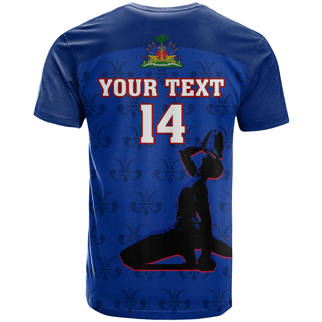 Custom Haiti Football T Shirt Les Grenadieres 2023 World Cup Blue Version - Wonder Print Shop