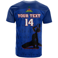 Custom Haiti Football T Shirt Les Grenadieres 2023 World Cup Blue Version - Wonder Print Shop