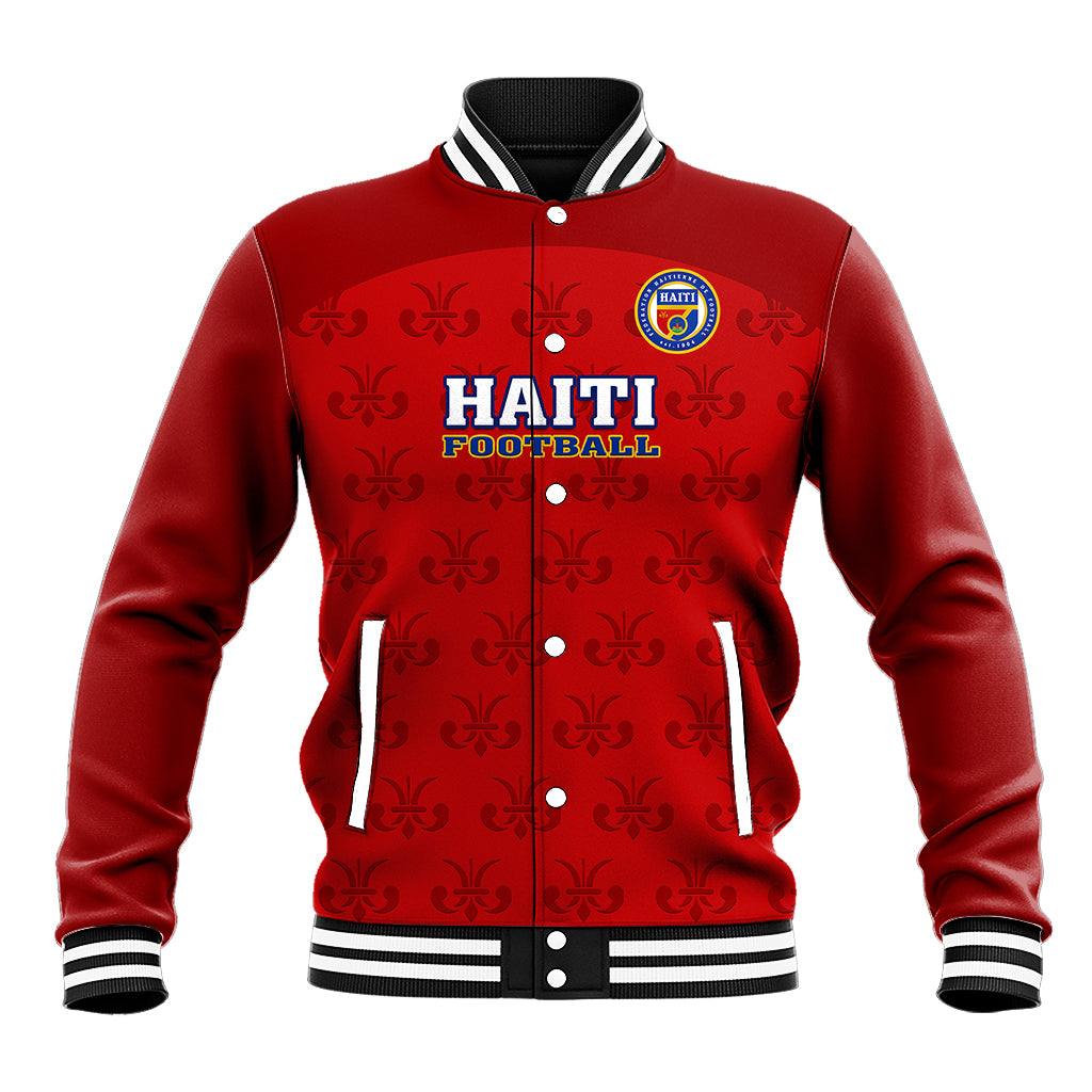 Haiti Football Baseball Jacket Les Grenadieres 2023 World Cup Red Version - Wonder Print Shop