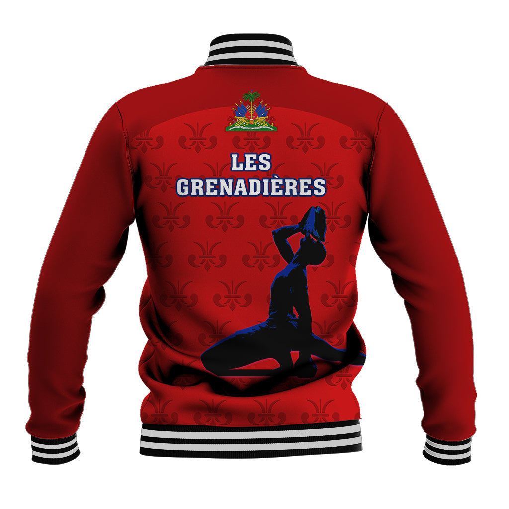 Haiti Football Baseball Jacket Les Grenadieres 2023 World Cup Red Version - Wonder Print Shop