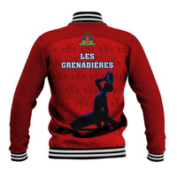 Haiti Football Baseball Jacket Les Grenadieres 2023 World Cup Red Version - Wonder Print Shop