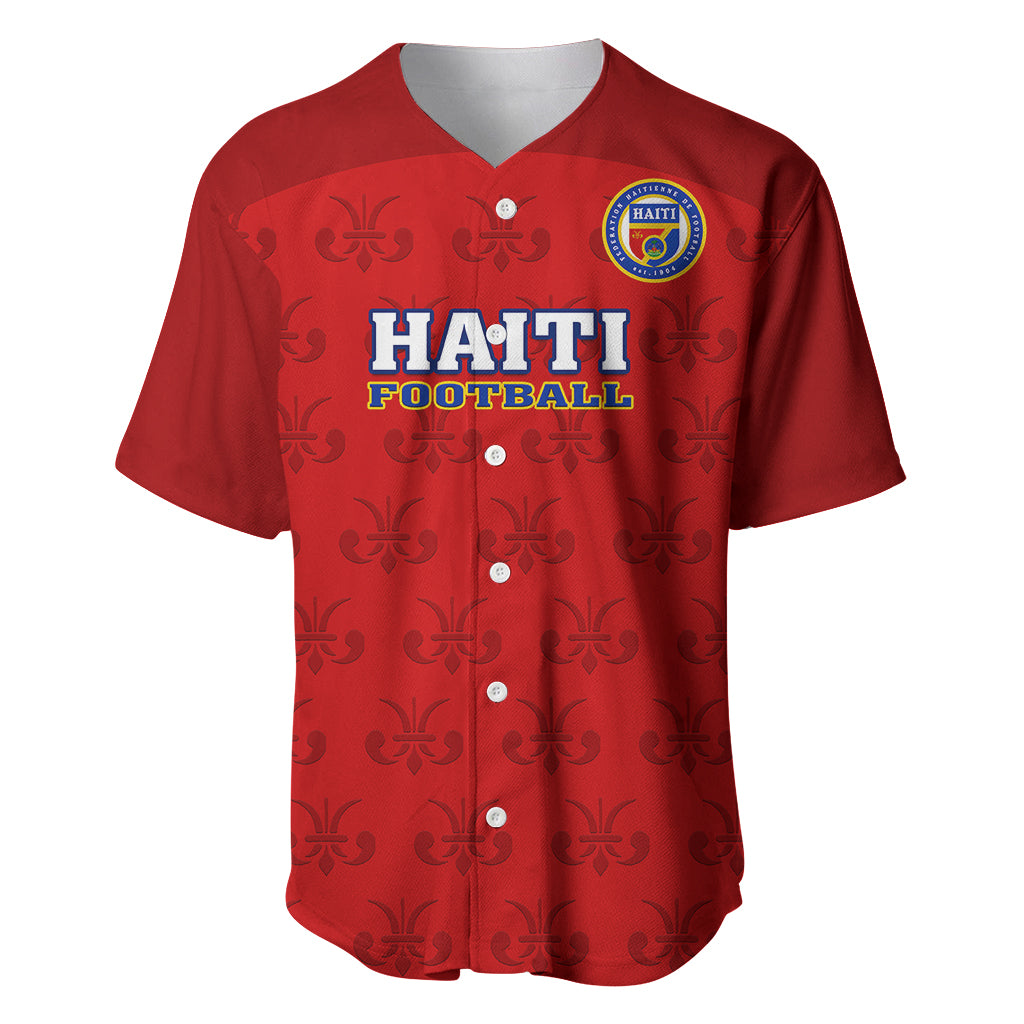 Haiti Football Baseball Jersey Les Grenadieres 2023 World Cup Red Version - Wonder Print Shop