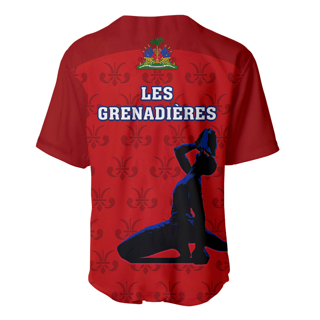 Haiti Football Baseball Jersey Les Grenadieres 2023 World Cup Red Version - Wonder Print Shop