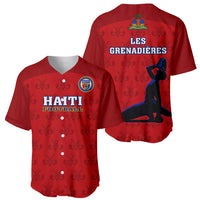 Haiti Football Baseball Jersey Les Grenadieres 2023 World Cup Red Version - Wonder Print Shop