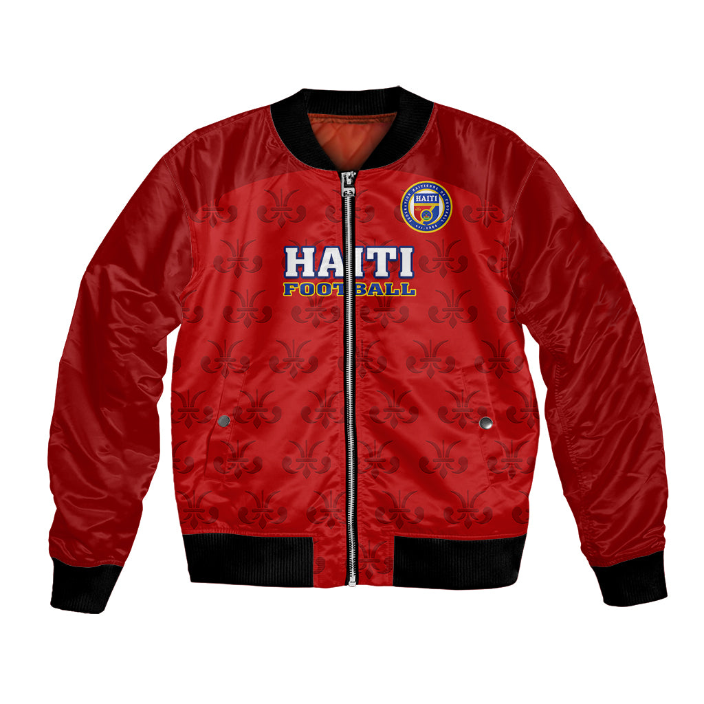 Haiti Football Bomber Jacket Les Grenadieres 2023 World Cup Red Version - Wonder Print Shop