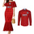 haiti-football-couples-matching-mermaid-dress-and-long-sleeve-button-shirts-les-grenadieres-2023-world-cup-red-version