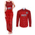 Haiti Football Couples Matching Tank Maxi Dress and Long Sleeve Button Shirts Les Grenadieres 2023 World Cup Red Version - Wonder Print Shop